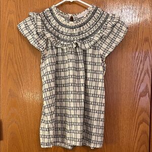 LOFT Black and White Textured Top